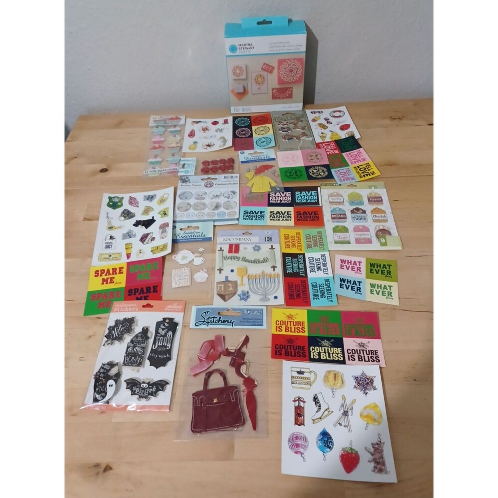 Scrapbooking Lot NEW Stickers Embellishments 1 punch Mixed Brands Craft Supplie